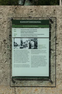 Bochum - Bongardstraße -Kuhhirtendenkmal, Infotafel