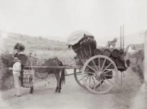 Ein gut bewachter Weintransport