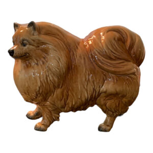Goebel, Porzellan-Spitz, 30 cm x 22 cm, standardgemäßer Pom, braun, Abb. 01