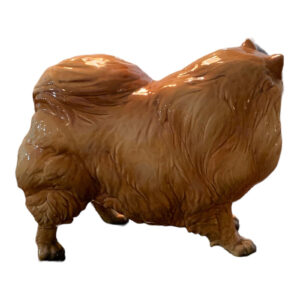 Goebel, Porzellan-Spitz, 30 cm x 22 cm, standardgemäßer Pom, braun, Abb. 02