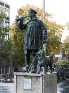 Kuhhirtendenkmal (Nachbildung, Walter Kruse, 1962), Bochum (Bongardstraße) - 1871 endete der Viehtrieb in Bochums Innenstadt