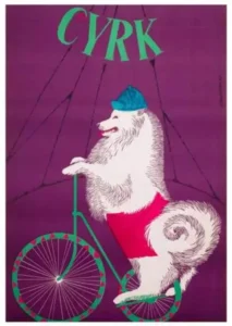 Majewski, Gustaw 1962 Polnisches Zirkus Poster, gedruckt 1965