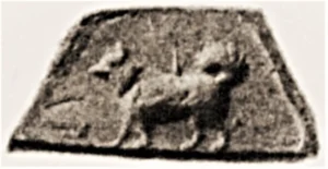 Paste der Berliner Sammlung (Tölken VIII 40) Spitz, laufend
