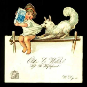 Reklame - Otto E. Weber, Kgl. Pr. Hoflieferant ,,Carlsbader Kaffee-Gewürz‘‘, Radebeul-Dresden – 1895 (Werbekarte), Vorderseite