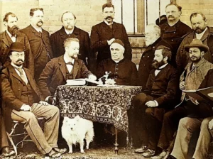 Sebastian Kneipp (Mitte) und Alfred Baumgarten (1. links von ihm) und Mitbegründer des Kneipp-Ärztebundes 1894, (c) Richard Huber