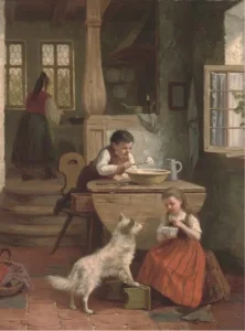 Seignac, Paul (1826 - 1904) JJJJ Preparing dessert