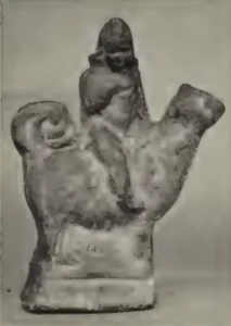 Harpokrates, auf Melitäer reitend, (Tafel Nr. 20 aus Ash, Edward Cecil, Dogs, their history and development, Vol I, 1927)