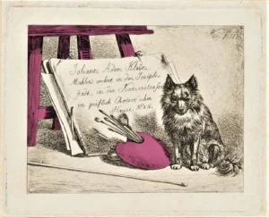 Visitenkarte, Johann Adam Klein (1792–1875), während seines Wienaufenthaltes von 1816