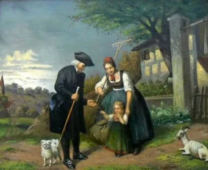 Bachmann, Hans (1852 - 1917), JJJJ Familienszene