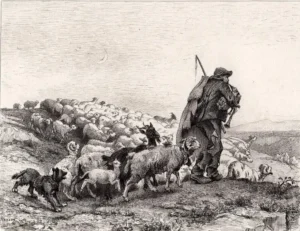 Vayson, Paul (1841 - 1911), 1882 Rückkehr der Herde