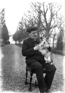 Émile Zola mit einem seiner Spitze